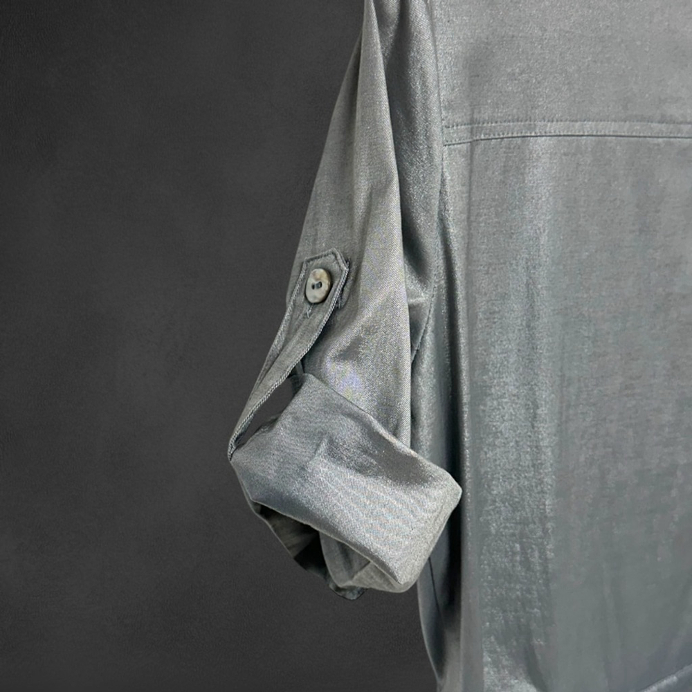 💥$10💥Ruscoe Metallic Silver Dress #112 - Picture 12 of 16